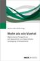 „Mehr als ein Viertel“: Migrantische Perspektiven auf Gesundheit in Deutschland. Grauer Streifen links, pinke Farbblöcke., Buch