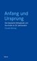 Text: "Anfang und Ursprung. Die klassische Metaphysik und ihre Kritik im 20. Jahrhundert. Claudia Wirsing. Meiner." Blauer Hintergrund., Buch