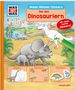 Tatjana Marti: WAS IST WAS Kindergarten Malen Rätseln Stickern Bei den Dinosauriern. Malen, Rätseln, Stickern, Buch