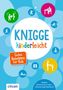 Text: „KNIGGE kinderleicht. Gutes Benehmen für Kids.“ Verschiedene bunte Symbole von spielenden und lernenden Kindern., Buch
