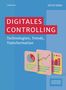 Text: "DIGITALES CONTROLLING. Technologien, Trends, Transformation." Unten Diagramm-Illustrationen und Logo., Buch