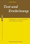 Ein Buchcover: "Text und Erscheinung" von Daniel Kuran. Gelb-braunes Design, Verlag Friedrich Pustet, Serie ratio fidei., Buch