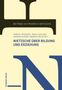 „BEITRÄGE ZU FRIEDRICH NIETZSCHE“ oben, darunter Namen und Titel „NIETZSCHE ÜBER BILDUNG UND ERZIEHUNG“, blaues/goldenes Design., Buch