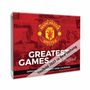 "Greatest Games at Old Trafford", "Titelbild 2024 in Bearbeitung", "OFFICIAL 2024 EVERYDAY DESK CALENDAR", Manchester United Logo., Kalender