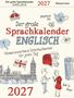 Text: Der große Sprachkalender ENGLISCH 2027. Wissenswertes & Unterhaltsames für jeden Tag. Illustration: britische Symbole.