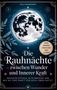 Titel: "Die Rauhnächte – zwischen Wunder und Innerer Kraft". Illustration mit Mond und Tannenzweigen., Buch