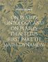 Text: "Peter Georgi. On Plato's Ontology and on Plato's Theaetetus (First Part, The Math. Dynameis)." Hintergrund: florales Muster.