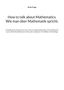Sixtus Kage: How to talk about Mathematics. Wie man über Mathematik spricht., Buch