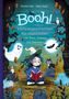 "Booh! Vorlesegeschichten für Halloween von Hexen, Vampiren und Gespenstern." Illustration mit Hexe und Katze., Buch