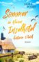 "Sommer im kleinen Inselhotel hinterm Deich" von Julia K. Rodeit. Ein idyllisches Haus am Strand mit Möwen., Buch