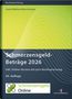 Schmerzensgeld-Beträge 2026, 44. Auflage, inkl. Online-Version. Grünes Logo mit Pflaster und Wellenlinien im Hintergrund.