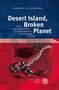 Titel: Desert Island, Broken Planet. Name: Ruprecht L. Tauchmann. Illustration: Mann auf rotem Hintergrund mit blauem Himmel., Buch