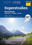 ADAC Superstraßen 2027-2028: Deutschland, Österreich, Schweiz. Preis 19,95 €. Bild zeigt Straße durch Gebirge., Buch