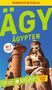 Text: "Marco Polo", "ÄGYPTEN", "Nr.1 Meistgekaufter Reiseführer", "Reisen mit Insider Tipps". Große Statue und Säule., Buch
