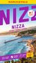 "MARCO POLO; NIZZA; Nr.1 Meistgekaufter Reiseführer; ANTIBES CANNES MONACO. Küstenansicht mit blauem Meer und Hafen.", Buch