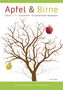 Titel: "Apfel & Birne". Untertitel: "Durch Tiefen und Höhen - Ein persönlicher Wegweiser". Illustration: Baum mit Apfel und Birne., Buch