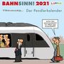 Miguel Fernandez: Bahnsinn! Der Pendlerkalender 2021: Tischkalender mit Cartoon-Postkarten, Div.