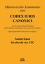 Text: "Münsterischer Kommentar zum Codex Iuris Canonici... Sonderband Strafrecht des CIC." Gelber Hintergrund, schwarzer Text., Buch