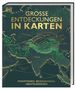"GROSSE ENTDECKUNGEN IN KARTEN. MIGRATIONEN, BEGEGNUNGEN, ABENTEUERREISEN." Karte von Asien mit Reiserouten., Buch
