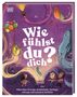 „Wie fühlst du dich? Alles über feurige, kribbelnde, sonnige, zittrige und schwere Gefühle“. Illustration mit bunten Charakteren.