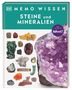 "Steine und Mineralien" oben, enthält bunte Mineralabbildungen, großer Amethyst rechts, "Kahoot!"-Sticker lila., Buch