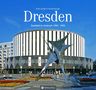 Titel "Hans-Jürgen Freudenberger: Dresden, Stadtbild im Umbruch 1985–1995". Rundes Gebäude mit moderner Skulptur., Buch