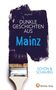 Titel "Dunkle Geschichten aus Mainz". Illustration: Pinsel mit violetter Farbe. Text unten: "Schön & schaurig".