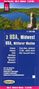 : Reise Know-How Landkarte USA 03, Mittlerer Westen / USA, Midwest (1.1.250.000) : Illinois, Indiana, Iowa, Michigan, Minnesota, Missouri, Wisconsin 1:1250000, Div.
