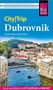 Reiseführercover mit "City|Trip Dubrovnik", Autoren und Küstenstadtansicht. Oberhalb Text über Aktivitäten in der Stadt., Buch