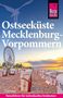 „Ostseeküste Mecklenburg-Vorpommern“. Strandkörbe, Sonnenuntergang, Riesenrad. Logo: „Reise Know-How“.