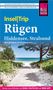 "Insel|Trip Rügen. Hiddensee, Stralsund. Anne Kirchmann, Thomas Morgenstern." Ein Pfad führt zum Meer, gesäumt von Bäumen., Buch