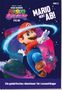 „Mario hebt ab!“ und „Ein galaktisches Abenteuer für Leseanfänger“. Mario fliegt im Weltraum, mit Planeten und Raumstationen., Buch