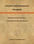 Alexander Gottlieb Baumgarten: Metaphysik, Buch