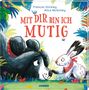 „Mit dir bin ich mutig“, oben die Namen Frances Stickley und Alice McKinley, unten „JUMBO“. Illustration eines Bären und Hasen., Buch