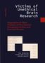 "Victims of Unethical Brain Research" in weißer Schrift auf dunklem Hintergrund, darunter rote und weiße Textpassagen., Buch