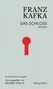 FRANZ KAFKA DAS SCHLOSS ROMAN. Kommentierte Ausgabe von REINER STACH. Ein grobes, strukturreiches Muster mit rotem Schlüsselloch., Buch