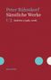 „Peter Rühmkorf Sämtliche Werke I/3 Gedichte 3 (1989–2008) WALLSTEIN“ auf rotem Hintergrund mit bunten Kreisen., Buch