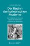 Text: Der Beginn der kulinarischen Moderne. Illustration: Person mit einem Glas in der Hand, in traditioneller Kleidung., Buch
