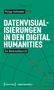 Titel: "Datenvisualisierungen in den Digital Humanities". Autor: Philipp Hofeneder. Grüner Hintergrund mit Linien und Zahlen., Buch