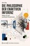 Titel: "Die Philosophie der enaktiven Inferenz". Links: Auge, rechts: abstrahierter Kopf, geometrische Formen., Buch