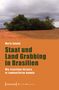 „Staat und Land Grabbing in Brasilien“ von Mario Schenk. Unten: „Wie staatliche Akteure in Landkonflikten handeln“. Im Hintergrund Landschaft., Buch