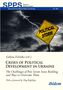 SPPS, Crises of Political Development in Ukraine. Gelbes Schild mit "Political Storm", Blitz und dunkler Himmel., Buch