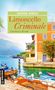 „Limoncello Criminale: Gardasee-Krimi“ von Gudrun Grägel. Mediterranes Seeufer mit Booten und bunten Häusern., Buch