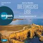 "Jean-Luc Bannalec BRETONISCHES ERBE" und "Kommissar Dupins sechzehnter Fall" über einer Küstenlandschaft. Logo: argon hörbuch., 2 MP3-CDs