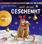 "Christoph Maria Herbst liest - Moritz Matthies: Geschenkt. Zwei Erdmännchen mit Schlitten im Schnee, weihnachtlich geschmückt.", MP3-CD