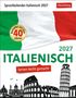 Text: Sprachkalender Italienisch 2027, Bestseller seit über 40 Jahren, lernen leicht gemacht. Italienische Flagge, Wahrzeichen.