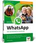 „WhatsApp Die verständliche Anleitung“ steht auf einem Buchcover. Zwei Menschen lächeln beim Smartphone-Nutzen., Buch
