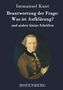 Immanuel Kant: Beantwortung der Frage: Was ist Aufklärung?, Buch