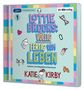 Audio-CD-Cover "Lottie Brooks: Völlig fertig vom Leben". Bunte Symbole, wie Herz, Handy, Büstenhalter., MP3-CD