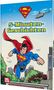"5-Minuten-Geschichten", Superman fliegt über eine Stadt, mit einem rot-gelben "S"-Logo und einem Polizeihelikopter., Buch